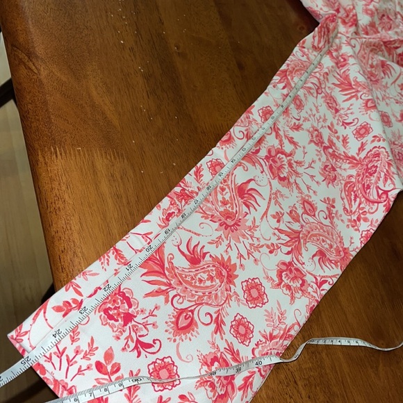 Isaac Mizrahi Live! Pink Paisley Cropped Pants - Picture 6 of 6